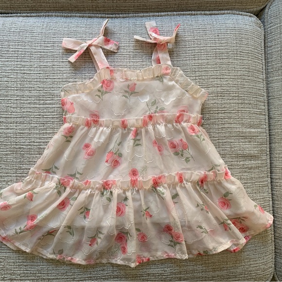 Toddler Floral Pink and White Dress - 18 months? - Picture 3 of 7